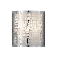 fejoplin1 joplin 1 light chrome wall light with cut metal shade