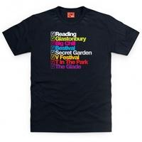 festival checklist t shirt