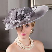 feather flax silk headpiece wedding special occasion casual outdoor fa ...
