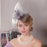 Feather Tulle Headpiece-Wedding Special Occasion Casual Office Career Headbands 1 Piece