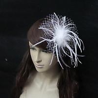 Feather Tulle Headpiece-Wedding Special Occasion Flowers 1 Piece