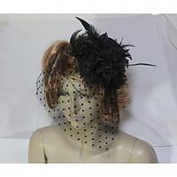 Feather Tulle Fabric Headpiece-Wedding Special Occasion Fascinators 1 Piece