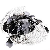 Feather Flax Net Headpiece-Wedding Special Occasion Fascinators Birdcage Veils 1 Piece