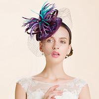 feather flax headpiece wedding special occasion casual office career h ...