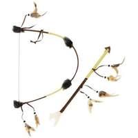 Feathered Indian Bow And Arrow Set