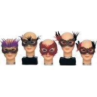 Feather Masquerade Eye Masks (assorted)