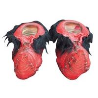 Feet Covers Latex Goblin Red Pair