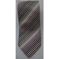 Fellini Brown / Cream / Pink Stripe Silk Tie