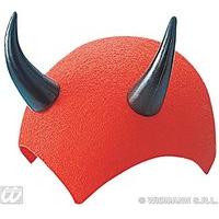 Felt Devil Cap Red / Black Flashing Hats Caps & Headwear For Fancy Dress