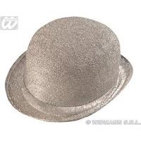 Felt Bowler Silver Lame Bowler Hats Caps & Headwear For Fancy Dress Costumes
