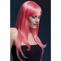 fever womens sienna wig one size pastel coral