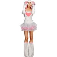 fever womens mouse costume tutu dress jacket bootcovers size 12 14 