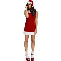 Fever Women\'s Miss Santa Cutie Costume, Dress And Hat, Size: 12-14, Colour: Red