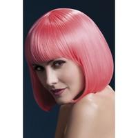 fever womens sleek pastel coral bob with bangs 13inch one size 