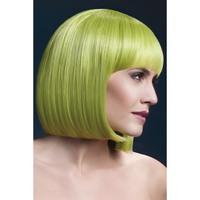 fever womens sleek pastel green bob with bangs 13inch one size 