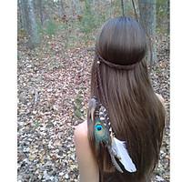 Feather Headband, Bohemian Headband, Native American, Braided Headband, Indian Headband, Hippie Headband