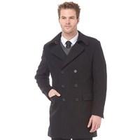 feraud mens long reefer jacket black