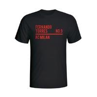 fernando torres ac milan squad t shirt black kids