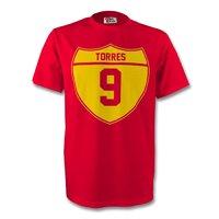 fernando torres spain crest tee red kids