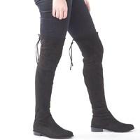 Feud Womens Over The Knee Boots Black