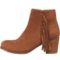 feud womens tassel ankle boots tan