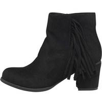 feud womens tassel ankle boots black