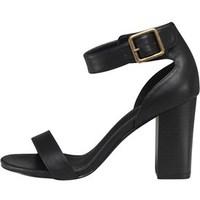 Feud Womens Margaret Block Healed Sandals Black