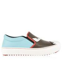 fendi monster slip on trainers