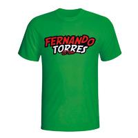 fernando torres comic book t shirt green kids