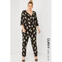 Feather Print Jumpsuit