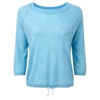 Featherweight Cashmere Tie Hem Sweater (Silver Teal / 14)