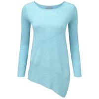 Featherweight Cashmere Seamed Sweater (Silver Teal / 08)