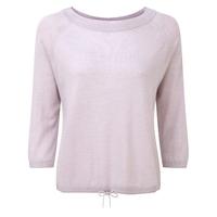 Featherweight Cashmere Tie Hem Sweater (Neutral Blush / 10)