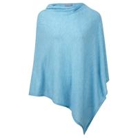 featherweight cashmere poncho silver teal one size