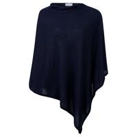 Featherweight Cashmere Poncho (Navy / One Size)