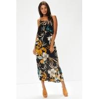Felicity Black Tropical Print Cami Dress
