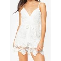 Felicity White Crochet Playsuit