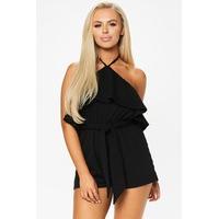 Felicity Black Tie Neck Playsuit