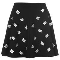 Fearless Illustration Fearless Skater Skirt Ladies