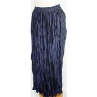Fenn Wright Manson - size: S - midnight blue - maxi crinkle skirt