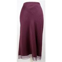 Fenn Wright Manson size 12 burgundy linen and silk a-line skirt
