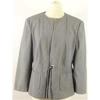Feraud Size 18 Viscose Mix Light Grey Ladies Jacket
