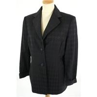 Feraud Size: 14 Black with Black Embossed Pattern Woollen Mix Jacket