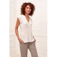 featherweight jersey v neck t shirt