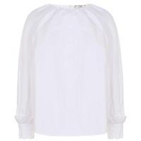 fendi ruffled sleeve cotton blouse