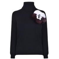 fendi knitted roll neck jumper