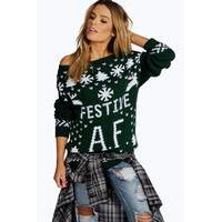 Festive A.F. Christmas Jumper - bottle