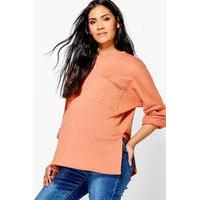 Felicity Oversized Pocket Lounge Sweater - peach