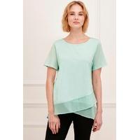 featherweight jersey trim t shirt