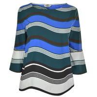 FENDI Striped Bell Sleeve Top